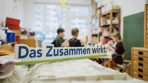 Schriftzug Das Zusammen wirkt.